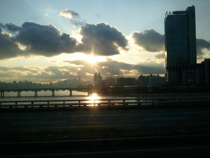 Sunset, Seoul, South Korea, view, travel