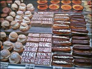 baked goods, sweets, eclairs, mille-feuilles, montreal bakery, marche jean-talon bakery