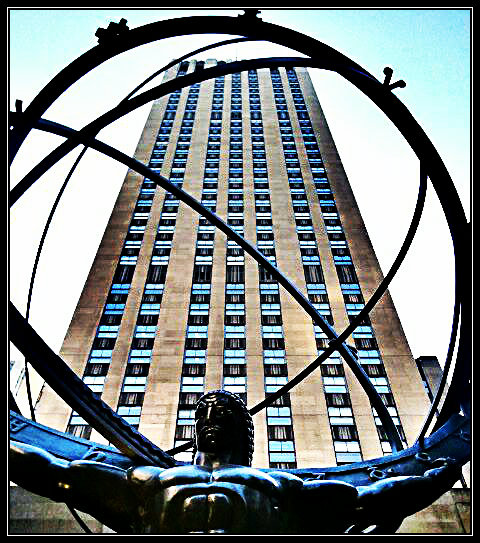 Atlas statue, Rockefeller Center, New York City, Manhattan, statue, the world