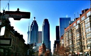 Front street, Toronto, Ontario, St Lawrence Market, building, city, skyline