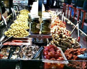toronto, ontario, st lawrence market, front street, food market, olives, bulk food,