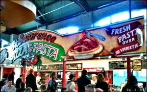 toronto, ontario, st lawrence market, front street, food market, pasta, pizza, italian food