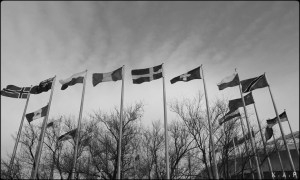 flags, international flags, montreal, display, olympic stadium