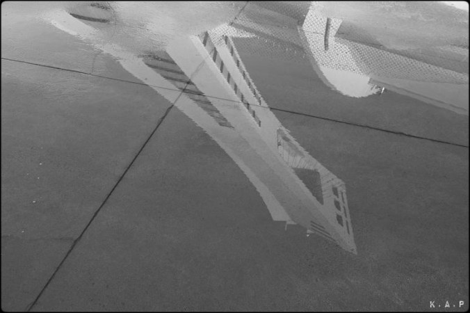 reflection, tour olympique, olympic tower, montreal, olympic stadium, stade olympique