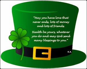 Saint-Patrick's Day, St-Patrick, St-Paddys, Green hat, four leaf clover, Irish blessings, luck of the Irish, Ireland blessings