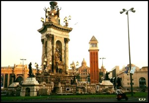 Plaza Espanya, Barcelona, Spain, Catalunya, travel, Montjuic, photography