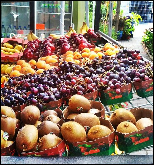 fruits, fresh fruits, fruit stand, outdoor fruit stand
