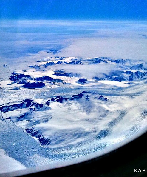 Greenland, view from the sky, rugged terrain, landscape, airview, snow, ice, rocks, sea, nature, spectacular scenery, land