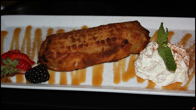 Fried Mars Bar, dessert, sweets, Sir Johns Public House, Kingston. Ontario, Canada, pub
