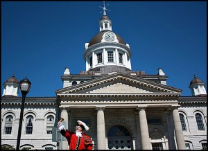 Chris Whyman, Town Crier, Kingston City Hall, Kingston, Ontario, Travel, Discover Ontario, Canada, Explore Canada, tourism, view, architecture