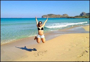 jump for joy, Santorini, Greece, Jessica Kay, A Passion and a Passport, travel, travel blogger, blogger spotlight on