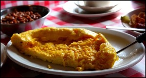 baked beans, omelet, Cabane à sucre, Constantin Grégoire, sugar shack, St-Esprit, Québec