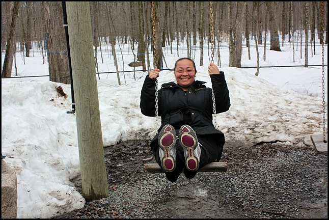 swing, Cabane à sucre, Constantin Grégoire, sugar shack, St-Esprit, Québec