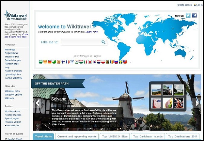 Wikitravel, search site, wiki, travel, photography