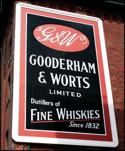 Gooderham & Worts sign, Distillery District, Toronto, Ontario, Canada, travel, photography, travellersoul76