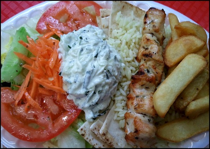 Greece, Greek food, Souvlaki, Souvlaki platter, food, foodie, food porn, food photos, travel, travellersoul76, photography