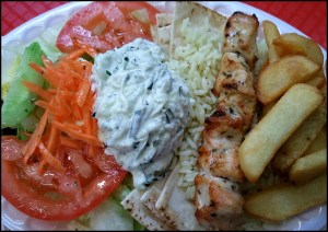 Greece, Greek food, Souvlaki, Souvlaki platter, food, foodie, food porn, food photos, travel, travellersoul76, photography