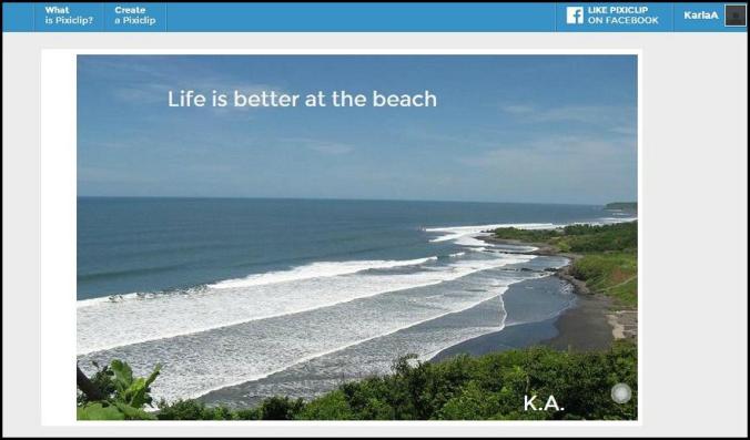 At the beach, quote, travel, photography, PixiClip, PixiClip screenshot, online interactive whiteboard, Pixiclip, multimedia, travellersoul76