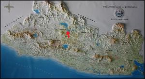 map, mapa, El Salvador, Centro America, Central America, Relief map