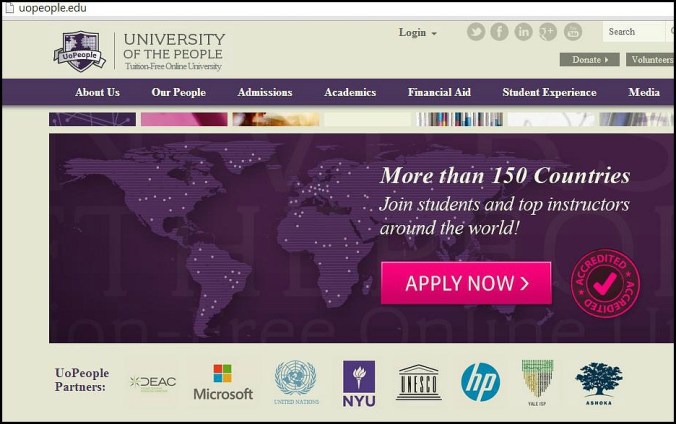 U of People, University of the People, free online, education, education site, learning
