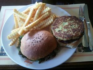 Vegetarian, veggie, veggie burger, french fries, foodie, food pics, photography, TS76