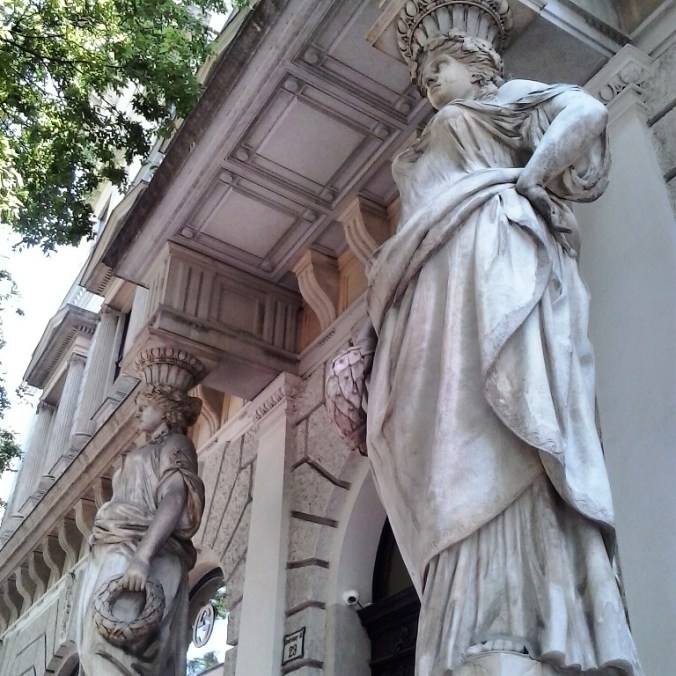 statues, entrance, architecture, photography, travel, Budapest, Hungary, TS76