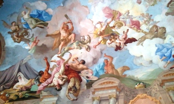 Fresco, ceiling, art, painting, Viking River Cruises, Melk Abbey, Stift Melk, architecture, Melk, Austria, travel, photography, TS76