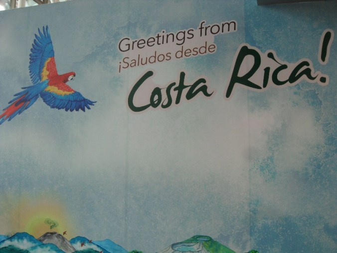 Costa Rica, San José Airport, welcome logo, tiquicia, art