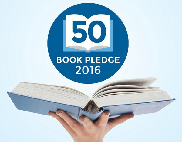 50 Book Pledge 2016, book reading challenge, books, Canada