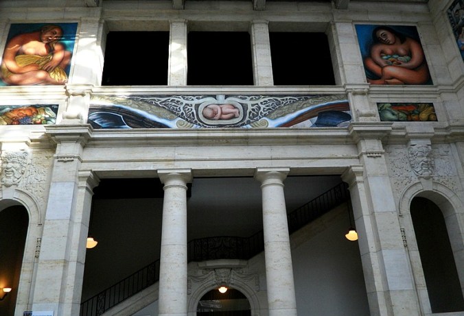 East Wall, Diego Rivera, Detroit Institute of Arts, DIA, Detroit Industry Murals, frescoes, art, Rivera Court, Detroit, Michigan, USA, TS76