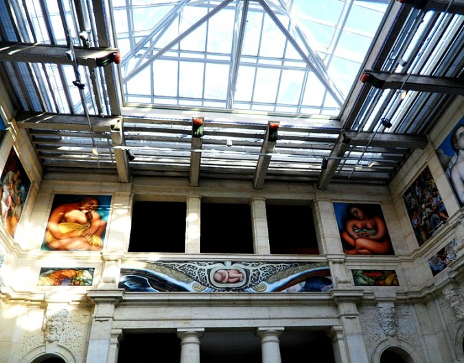 East Wall, Diego Rivera, Detroit Institute of Arts, DIA, Detroit Industry Murals, frescoes, art, Rivera Court, Detroit, Michigan, USA, TS76