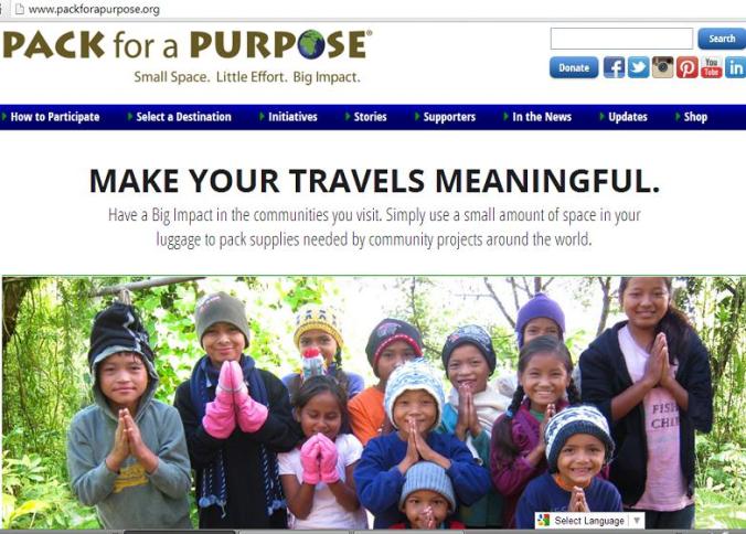 Pack for a purpose, travel to do good, organization, travel, photography