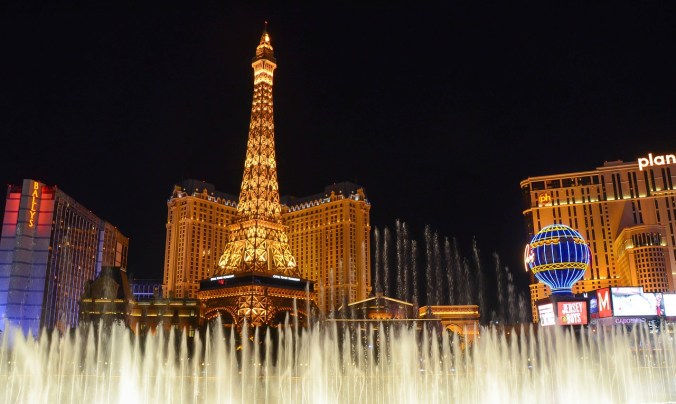 Las Vegas, Nevada, Skyline, night time, travel, photography, fountains