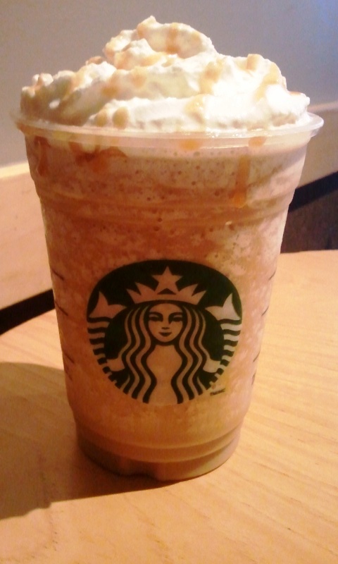 Caramel frappuccino from Starbucks