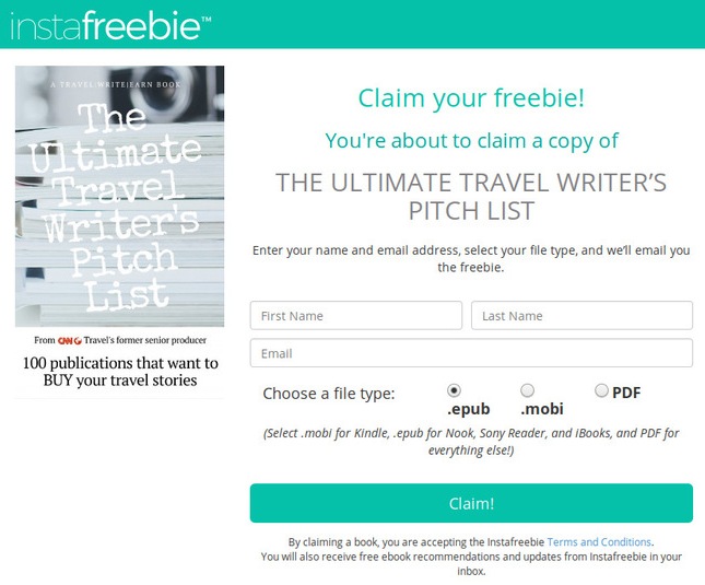 Love travel? Love to write? Want to sell your travel writing? Then sign up to receive The Ultimate Travel Writer's Pitch List!