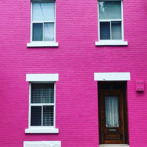 Pretty in pink! Bold, colorful and vibrant colored building.