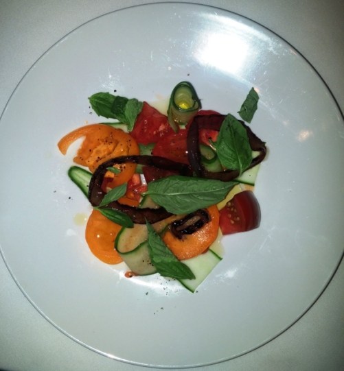 Salade composée / Chef's mixed salad at Auberge Saint-Gabriel in Old Montreal.