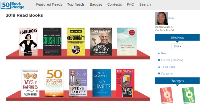 Are you a book lover? Have you participated to the 2018 50 Book Challenge yet? Here's what I've read so far. #books #reading #amreading #50BookPledge #booklovers #bookclub