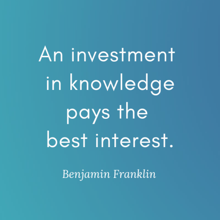 An investment in knowledge pays the best interest. Such a great and true quote by Benjamin Franklin. Investing in your education will always pay back in many ways! #quote #quotestoliveby #qotd #motivationalquote #educationalquote #inspirationalquote #inspirationquote