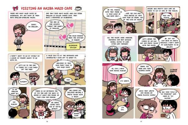 Manga Lover's Tokyo's Travel Guide_Page 16. Go and experience Theme cafés in the Japanese capital thanks to Eveline Neo's manga travel guide! Read more about it in this blog post! #Tokyo #Japan #travel #travelguide #book #bookreview #bookblogger #bookreviewer #travelblogger #travelinspires #bucketlist #wanderlust #japanesefood #food #foodies #themecafes #cosplay