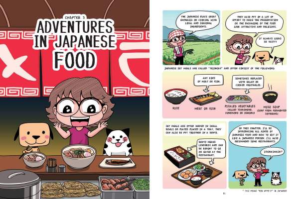 Manga Lover's Tokyo's Travel Guide_Page 19. Go on an adventure in Japanese food thanks to Eveline Neo's manga travel guide! Read more about it in this blog post! #Tokyo #Japan #travel #travelguide #book #bookreview #bookblogger #bookreviewer #travelblogger #travelinspires #bucketlist #wanderlust #japanesefood #food #foodies