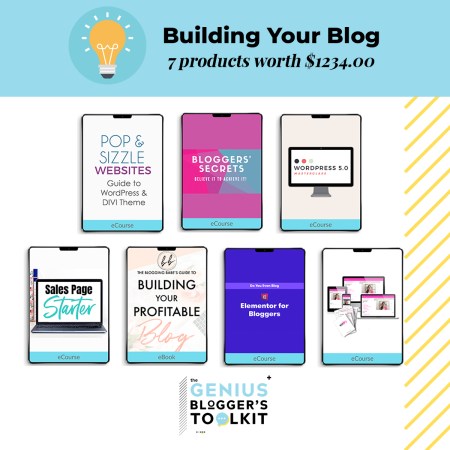 Need help to build your blog? Here are some of the useful and valuable resources found in the The Genius Blogger Toolkit 2019 bundle! #bloggingtips #bloggingforbeginners #bloggingforbusiness #bloggers #howto #startablog #growyourblog 